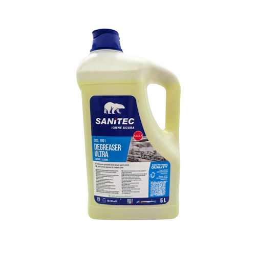 Sgrassatore Alcalino Concentrato Limone | Degreaser Ultra Sanitec 5L