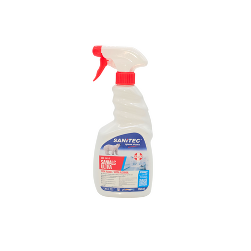 Detergente Idroalcolico 77% | Superfici e Tessuti Sanialc Ultra 750ml