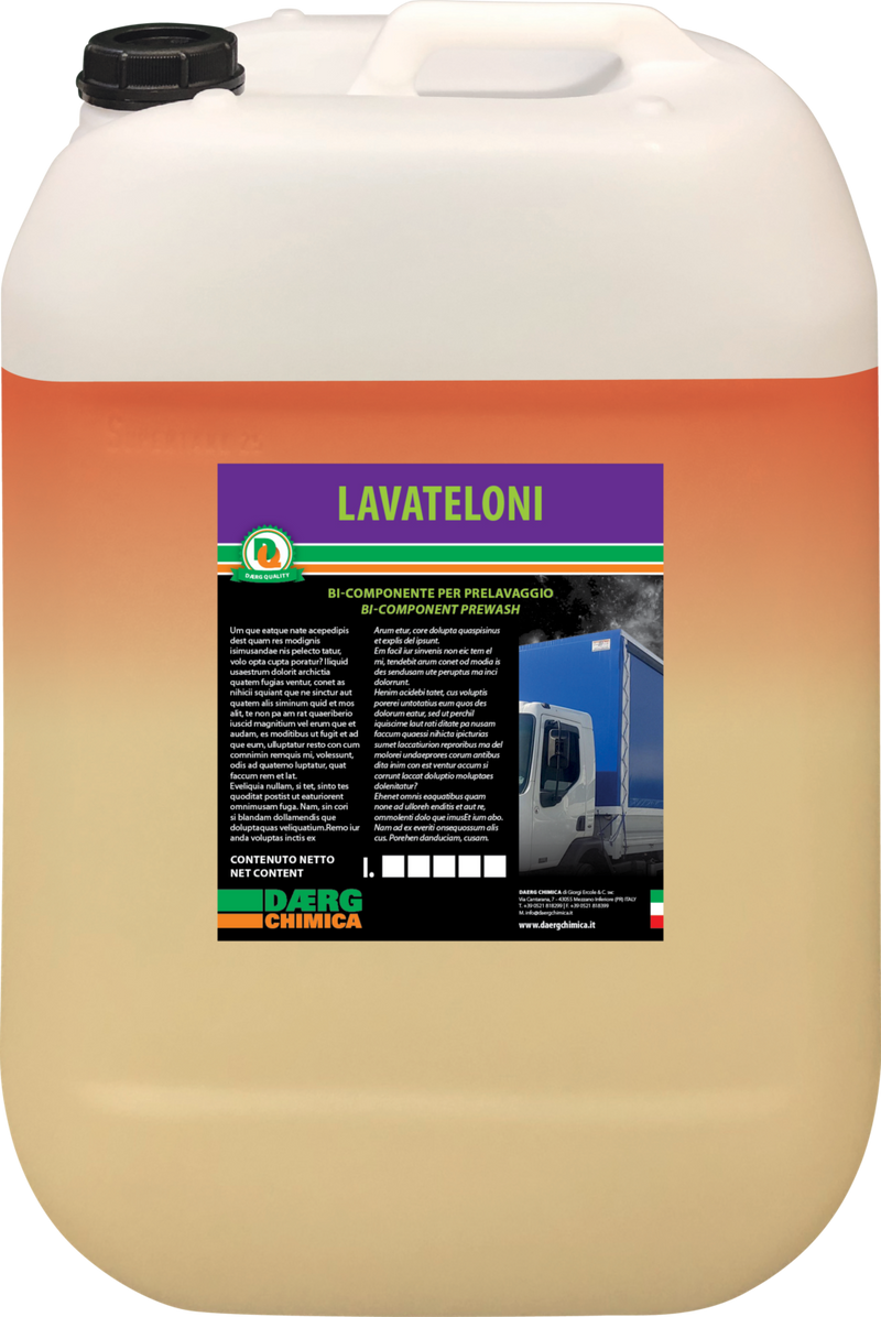 Detergente Bicomponente Prelavaggio Telonati | Mezzi Pesanti Lavateloni Daerg 10kg