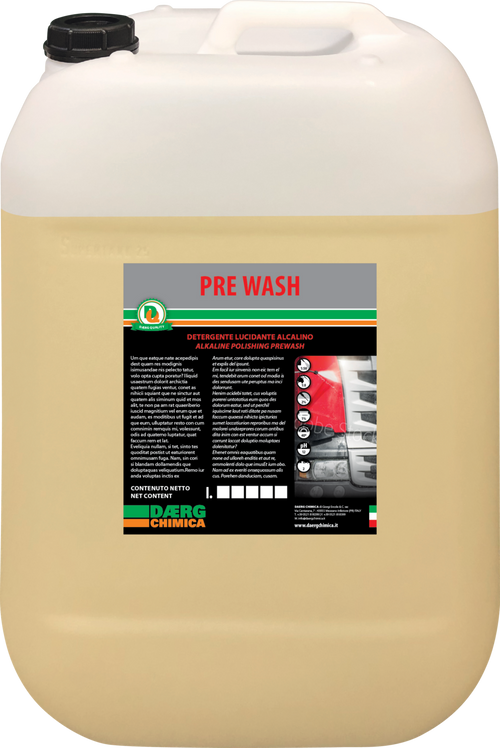 Detergente Prelavaggio Auto Alcalino | Concentrato Pre Wash Daerg 10kg